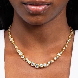 Alexis Bittar • Asterales All around CZ Gold Riviera Necklace